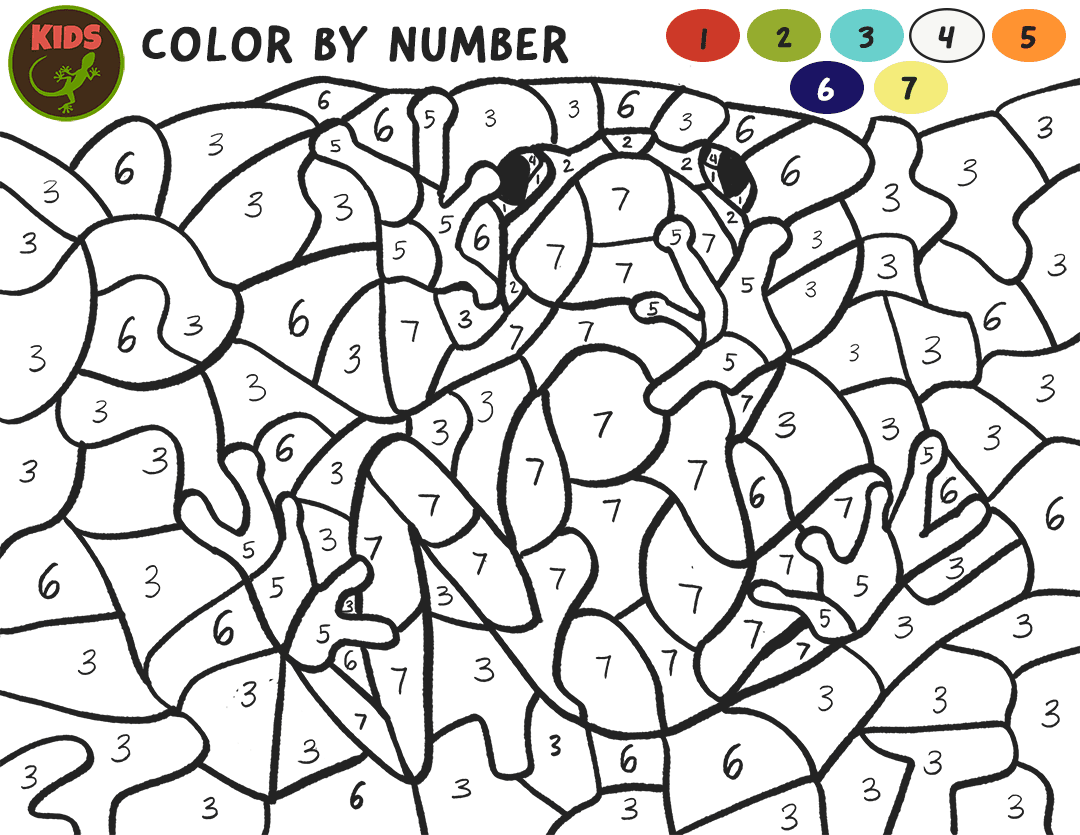Tree frog color by number – Mongabay Kids