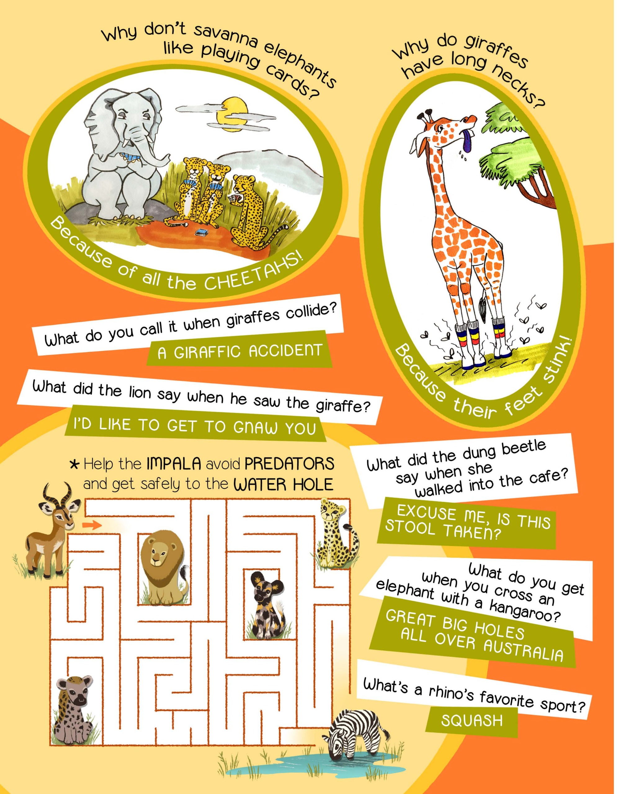 Why does the giraffe have a long neck? And other animal jokes … – Mongabay  Kids