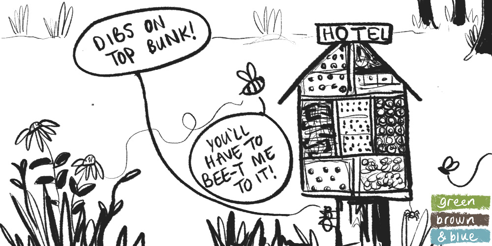 drawing of an insect hotel
