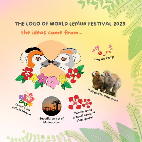 lemur festival logo design