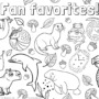 Fan favorites coloring page