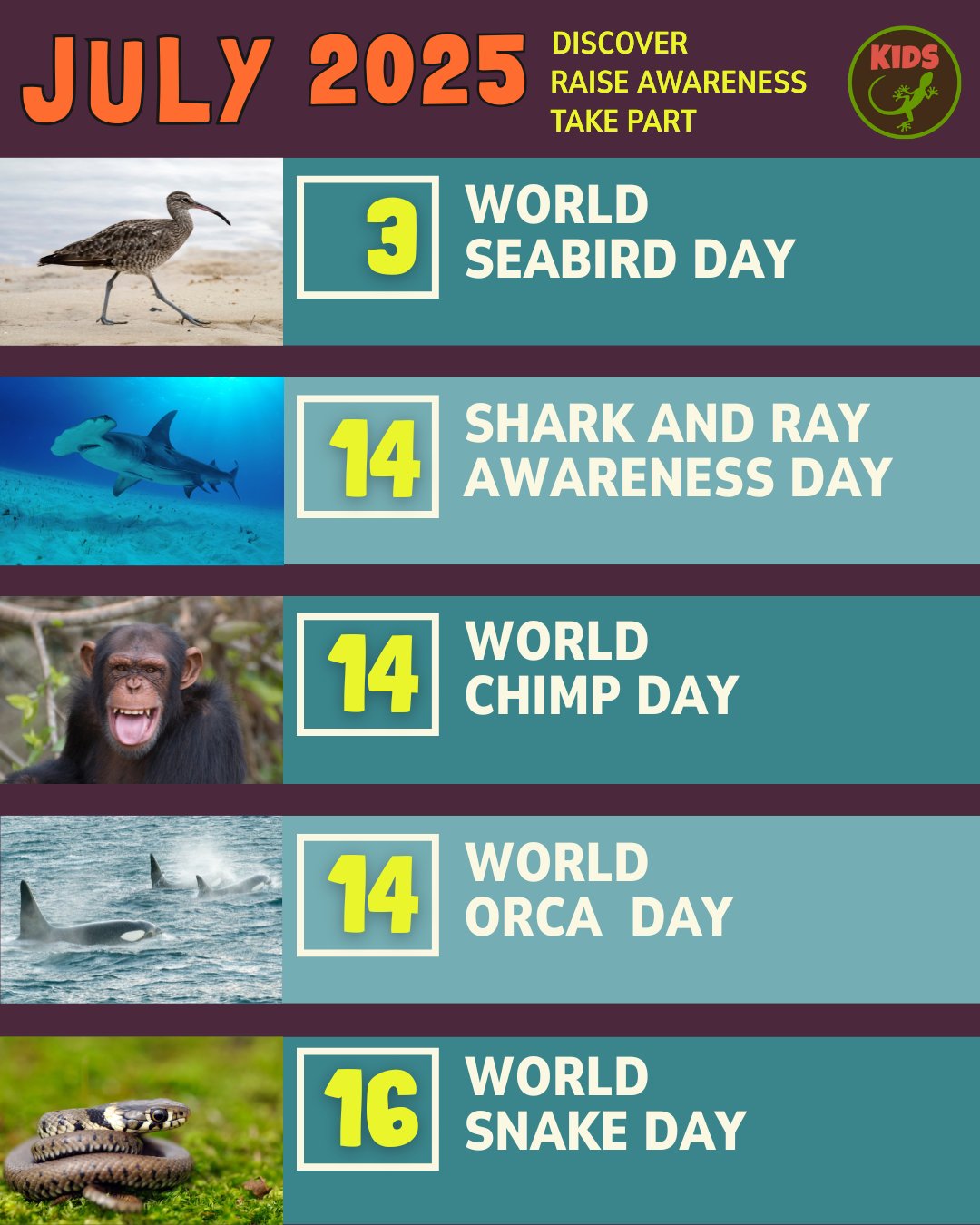 July environmental calendar