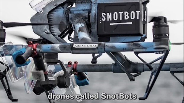 a picture of the SnotBot drone used to collect whale 'snot'
