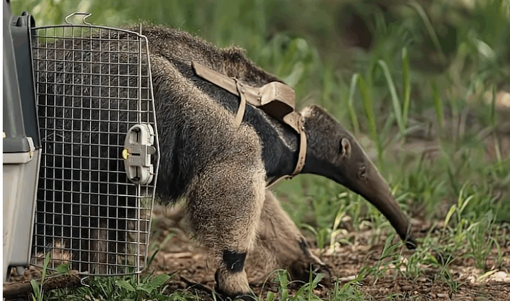 anteater with heart monitor