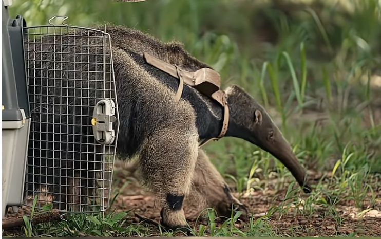 anteater with heart monitor