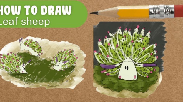 How to draw a leaf sheep activity