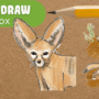 How to draw a fennec fox