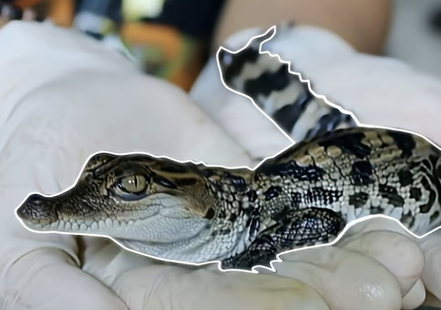 A baby Siamese crocodile