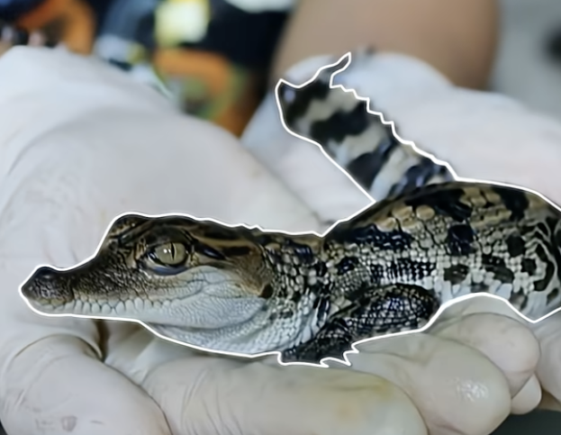 A baby Siamese crocodile