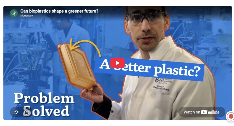 A person holding a bioplastic container