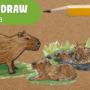 How to draw a capybara